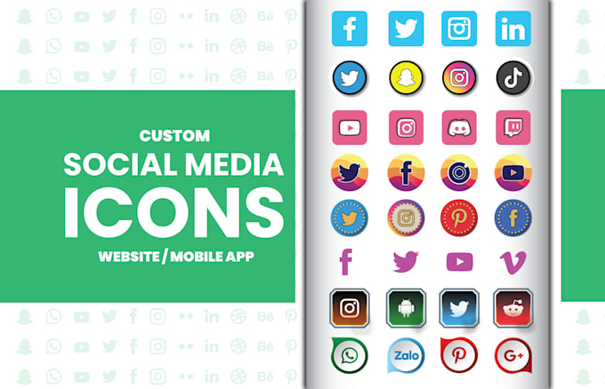 custom social media icons