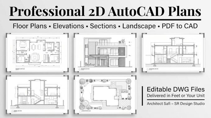 design professional and detailed 2d plans in autocad