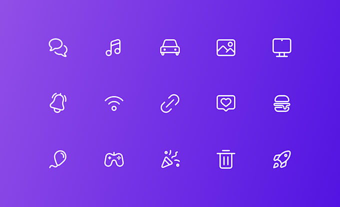 create unique and simple custom icon set