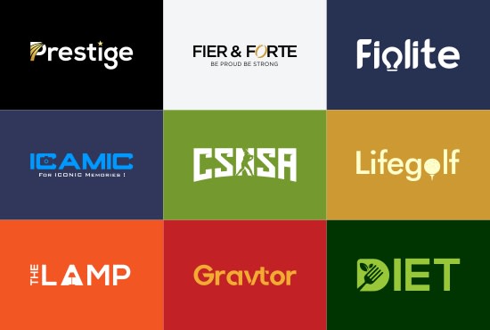 abstract wordmark logos