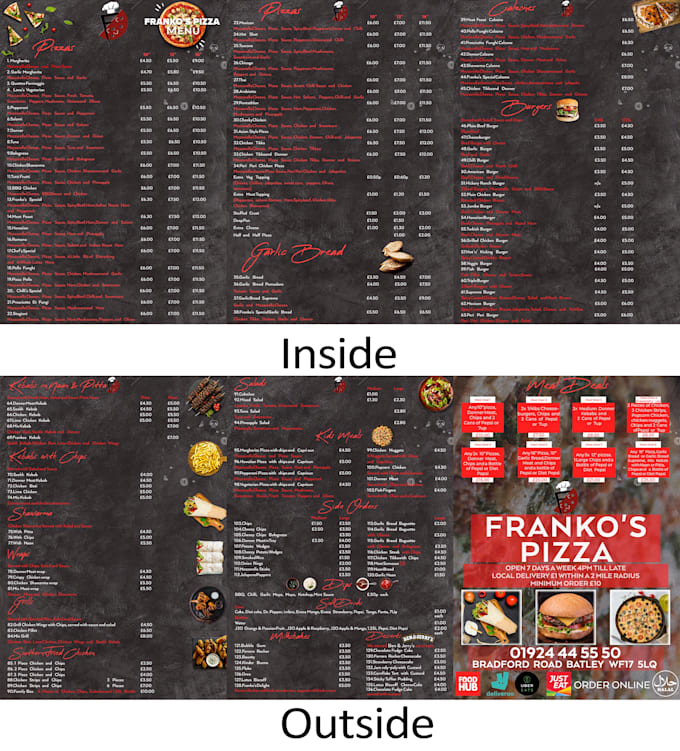 make food menu and restaurant menu