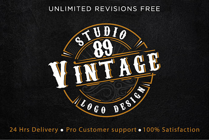 make retro vintage logo design in 24hrs