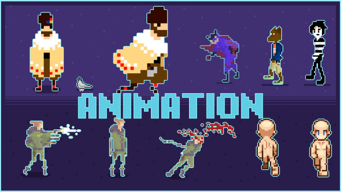 Dynamic Pixel Art Walk Animations