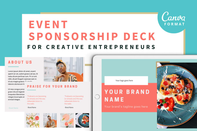 Send you a canva designed event sponsorship deck template by Dixon