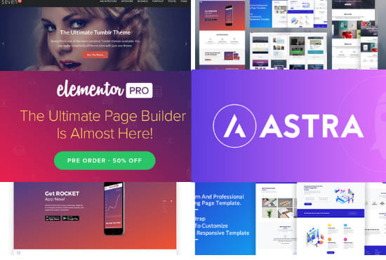create dynamic wordpress website or landing page with elementor