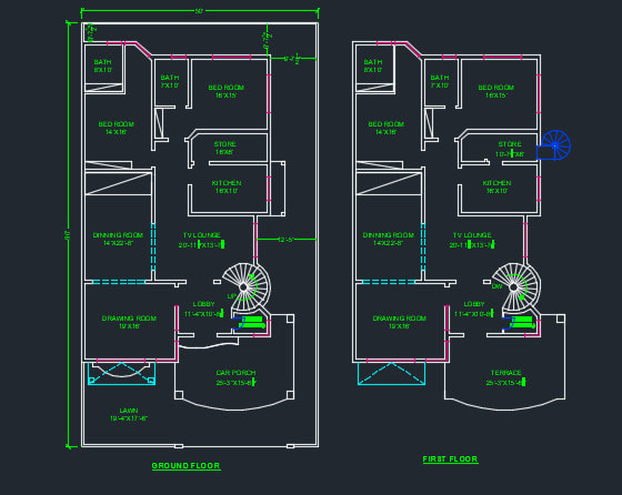 provide 2d floor plan in auto cad