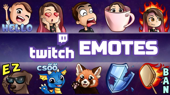Make Twitch Emotes And Sub Cheer Badges By us Emote Fiverr