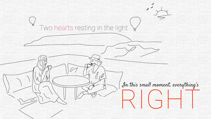 create a story driven hand drawn animated lyric video