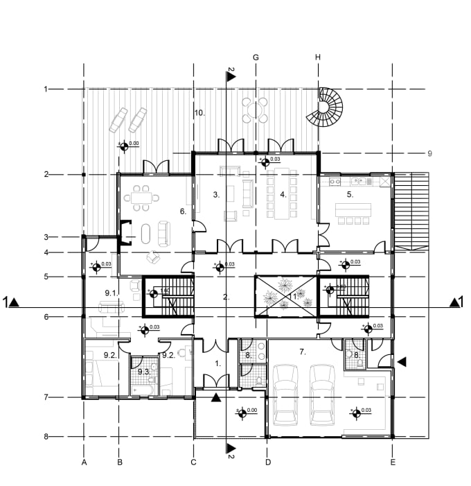 Create professional floor plan in autocad by Markomila