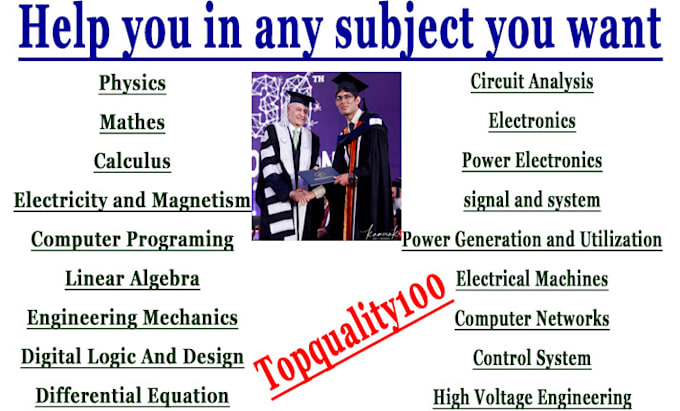 help you in any subject you want