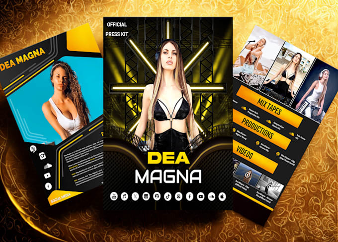 design artist epk, one sheet, media kit, press kit, speaker kit