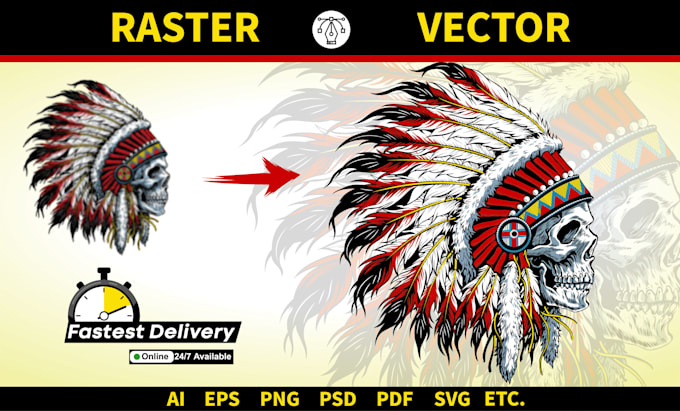 vector tracing, vectorize image or redraw logo