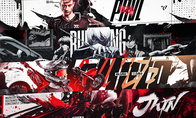 design professional anime or gaming youtube banner