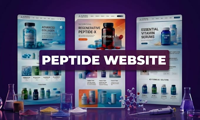 build research use fda compliant peptide website , ecommerce store on wordpress