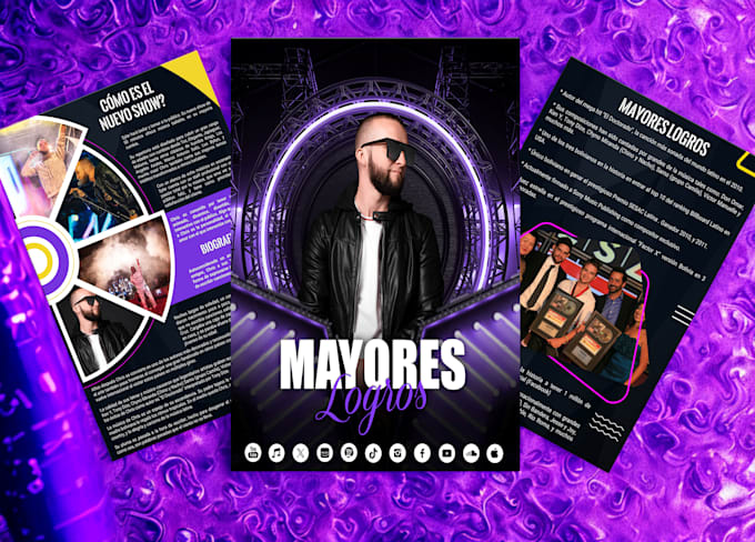 design clickable epk, press kit, media kit, one sheet