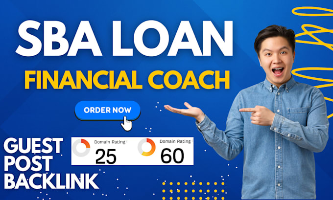 publish sba loan financial coach article with high da guest post backlink