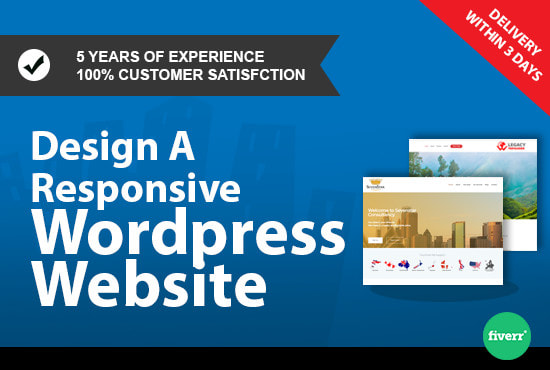 Create a responsive wordpress website by Fotret | Fiverr