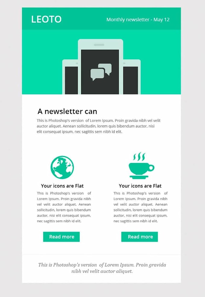 Create custom html email or newsletter template by Kristapszs | Fiverr