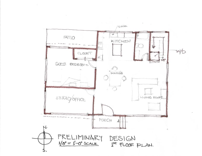Hand Sketch Your Preliminary Home Plans And Perspective By Ecoguy