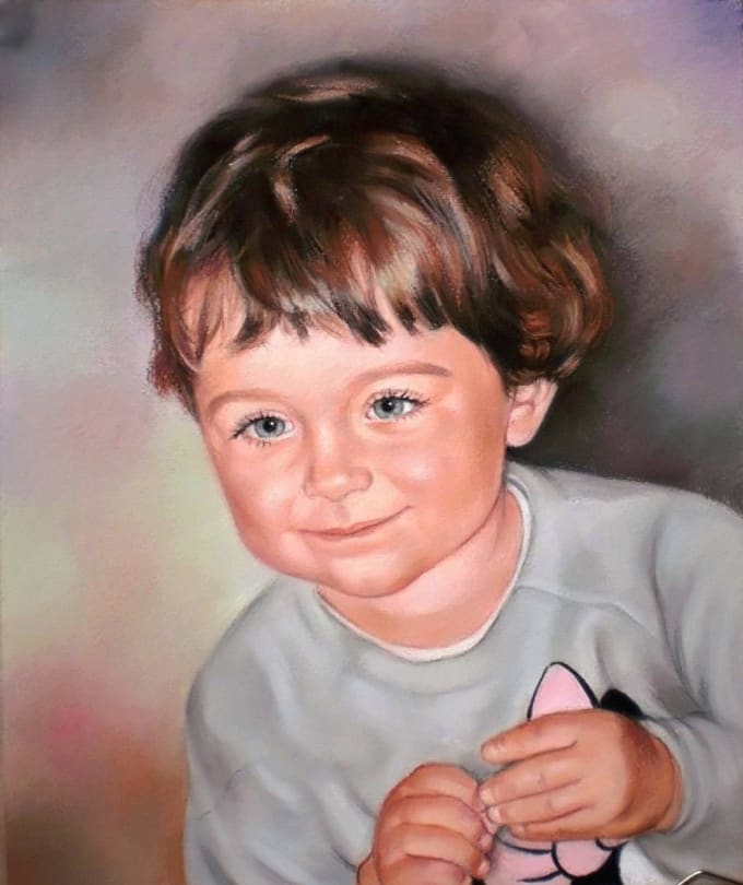 Create Custom Portrait Painting From Your Photo Baby Child By