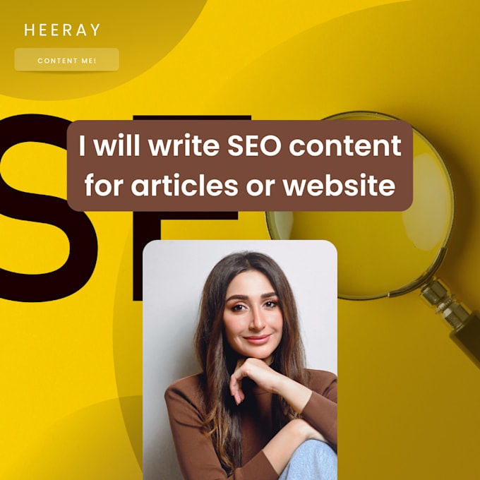 write SEO content for articles or website