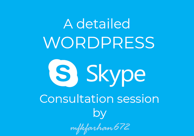 provide 30 mins skype wordpress consultation
