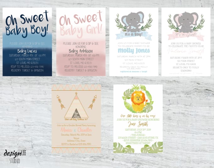 Design Fun Baby Shower Invitations Or Packages Within 24hrs By Clarissacameron