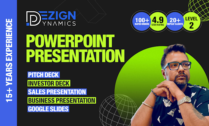 design professional powerpoint presentation, pitch deck and google slides