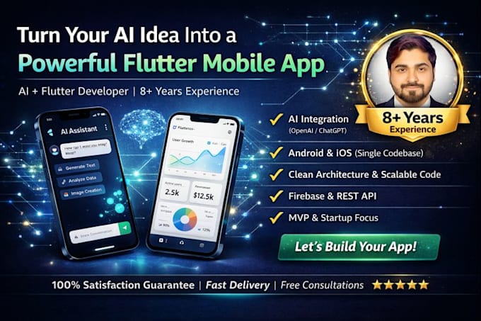 create mobile app with ai features for android and ios