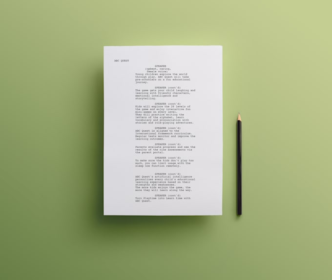 write video scripts for brands explainers, promos, ads etc