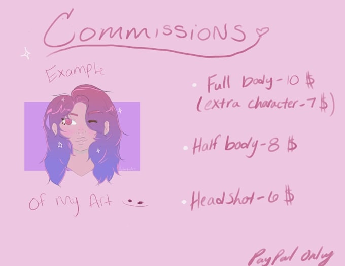 do art commissions  and make them look the best
