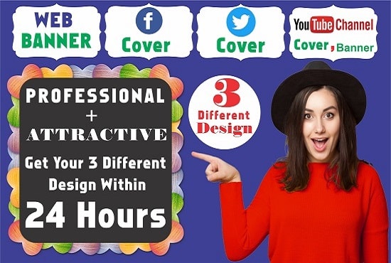 create web banner, google ads and social media covers attractively