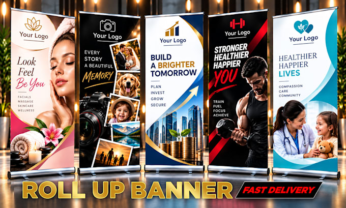 do outstanding signage design or roller banner in 12 hours