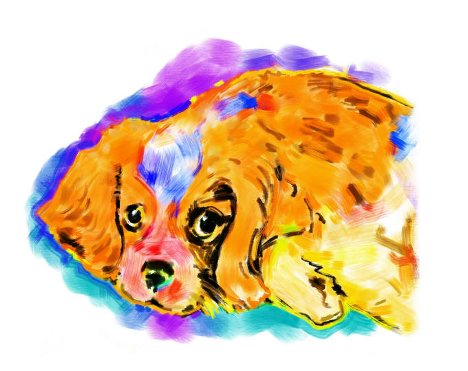 Make Vivid Acrylic Pet Portrait In Impressionism Art Style By