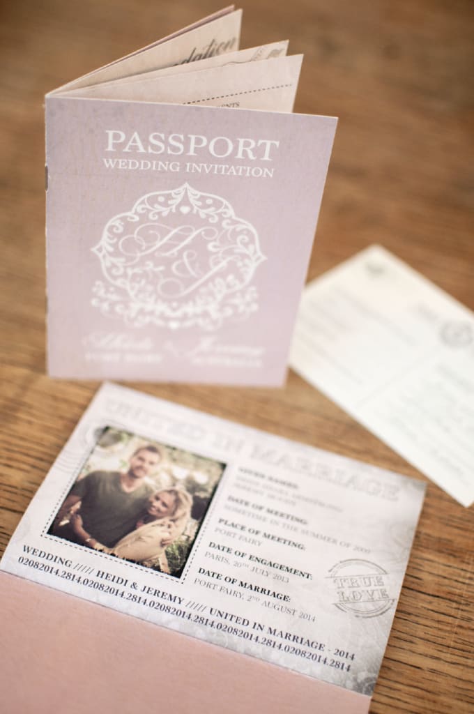 Design Passport Style Wedding Invitations By Prettyinprint