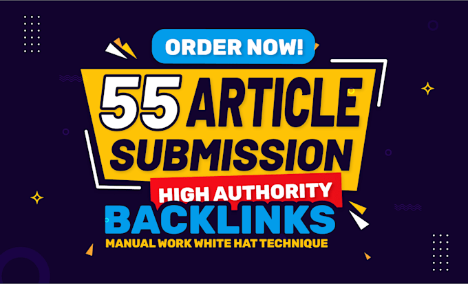 do 55 article submissions off page seo contextual backlinks