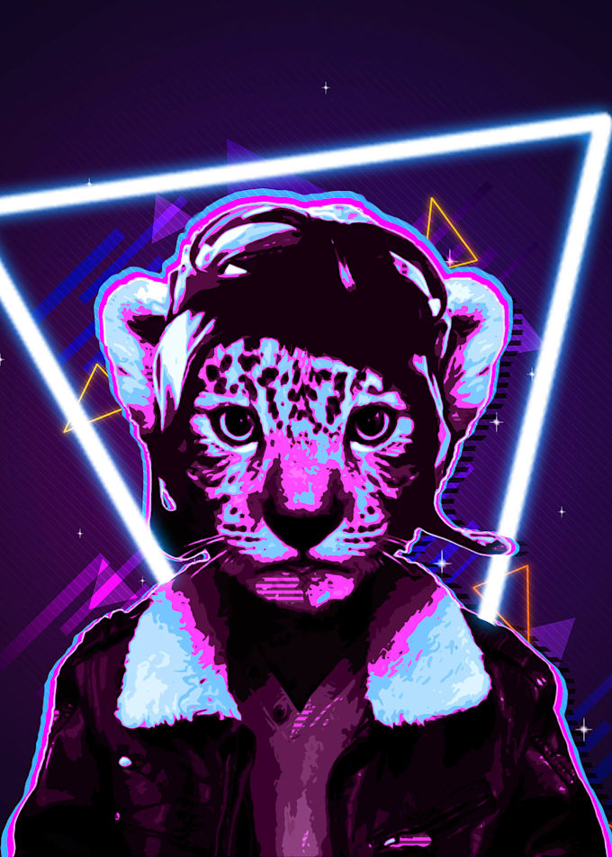 do 80s synthwave retro vintage style