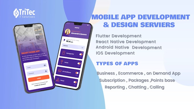 develop flutter mobile app with api development in laravel