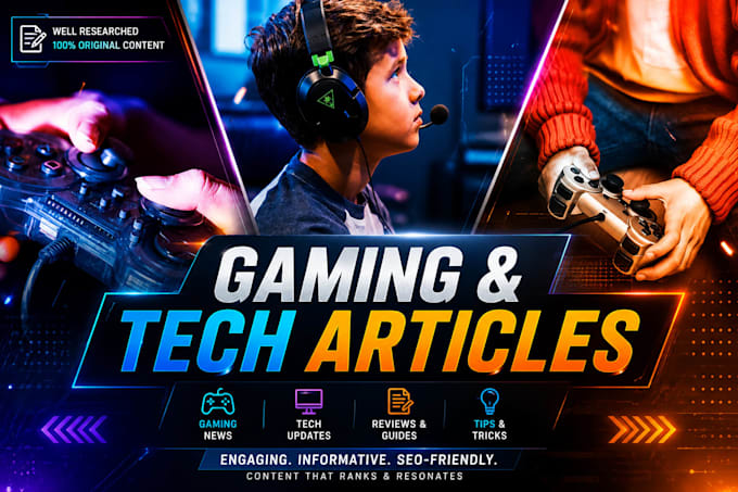 be your technology blog post writer and SEO gaming content writer