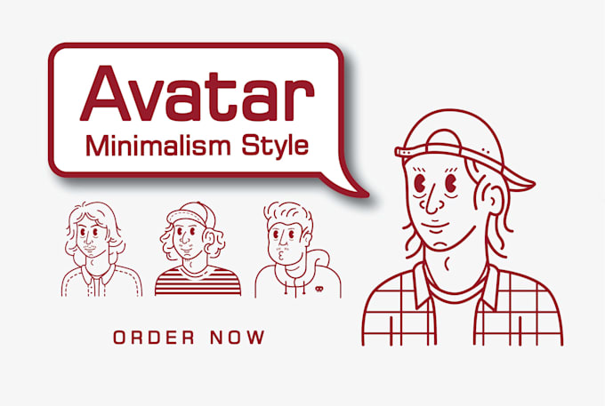 Draw a minimalist flat avatar of your photo by Zulhanip | Fiverr