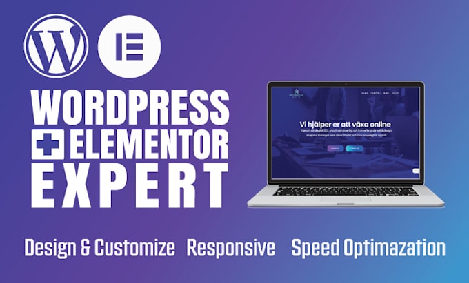 design, customize or fix your wordpress website with elementor