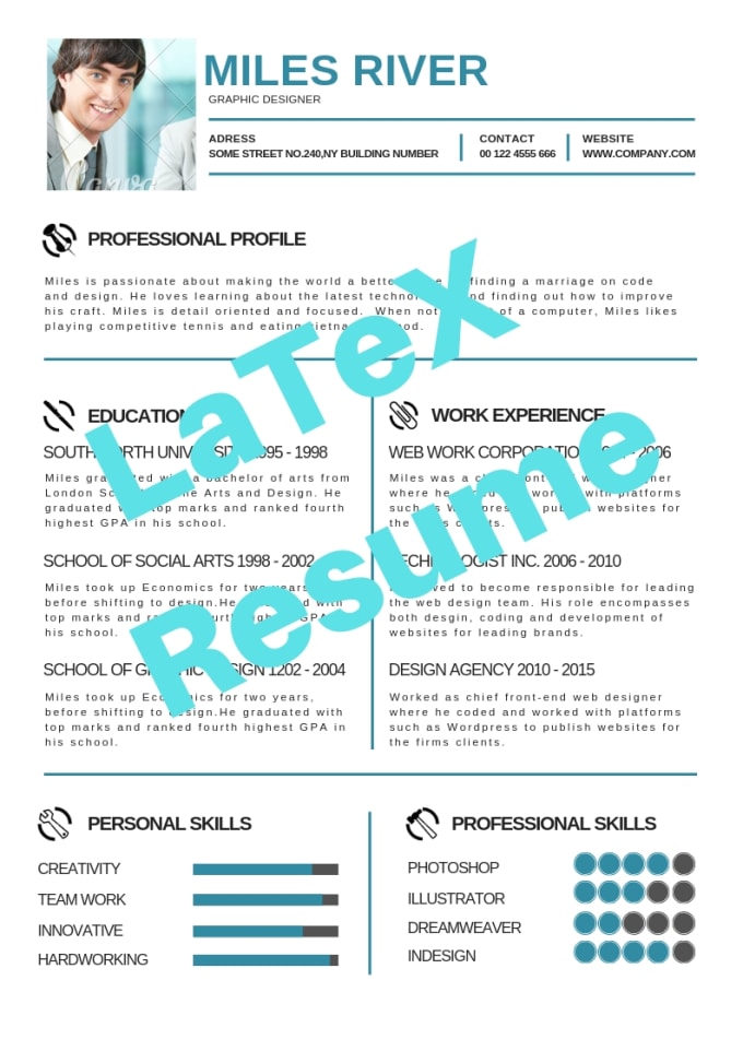 Design And Rewrite Your Resume Or Your Cover Letter In Latex By Hunters Empire