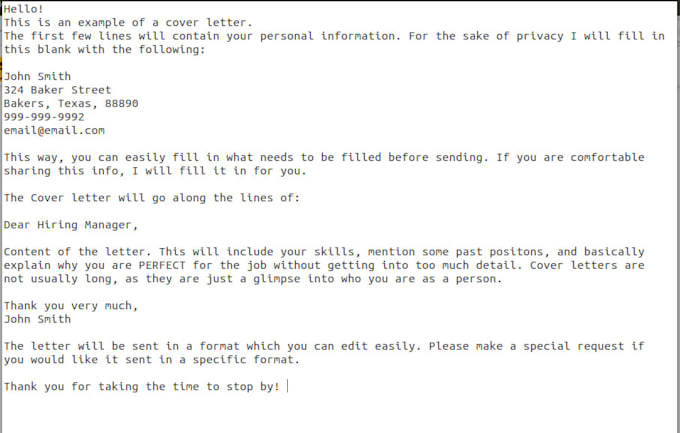 Write A Cover Letter For You By Llamasam