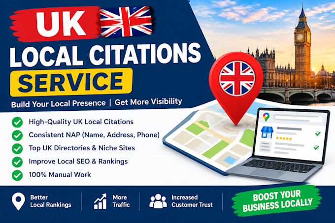 create 200 UK local citations for local seo