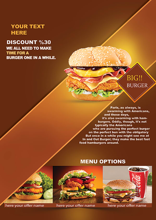 Design amazing food menu, restaurant menu, flyer, banner by Vishi777