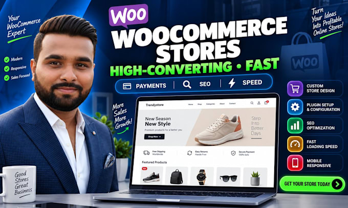 develop your woocommerce online store or wordpress ecommerce webstie