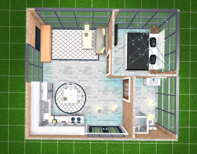 Small House Plan Bloxburg Starter House Layout