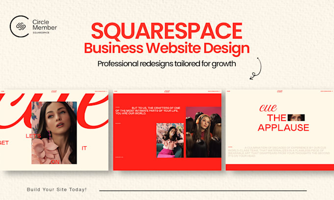 design or redesign squarespace business website
