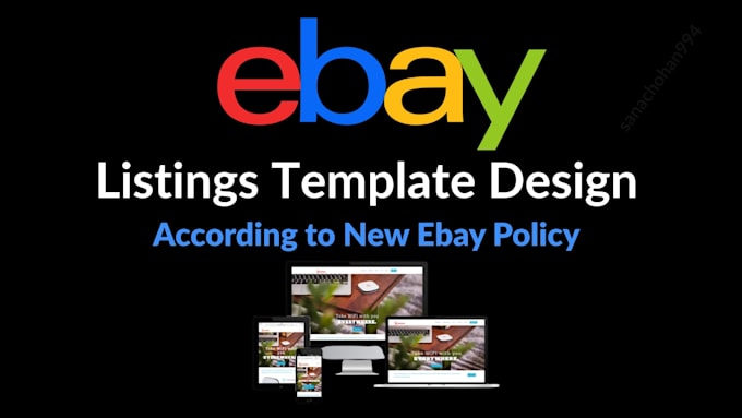 design ebay store graphic, ebay shop design and responsive ebay listing template