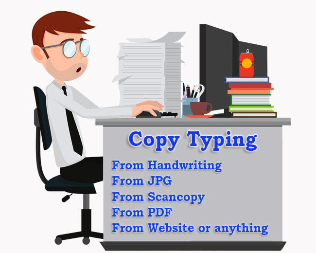Do fast copy typing from pdf, handwriting, images, scans etc by Voumick